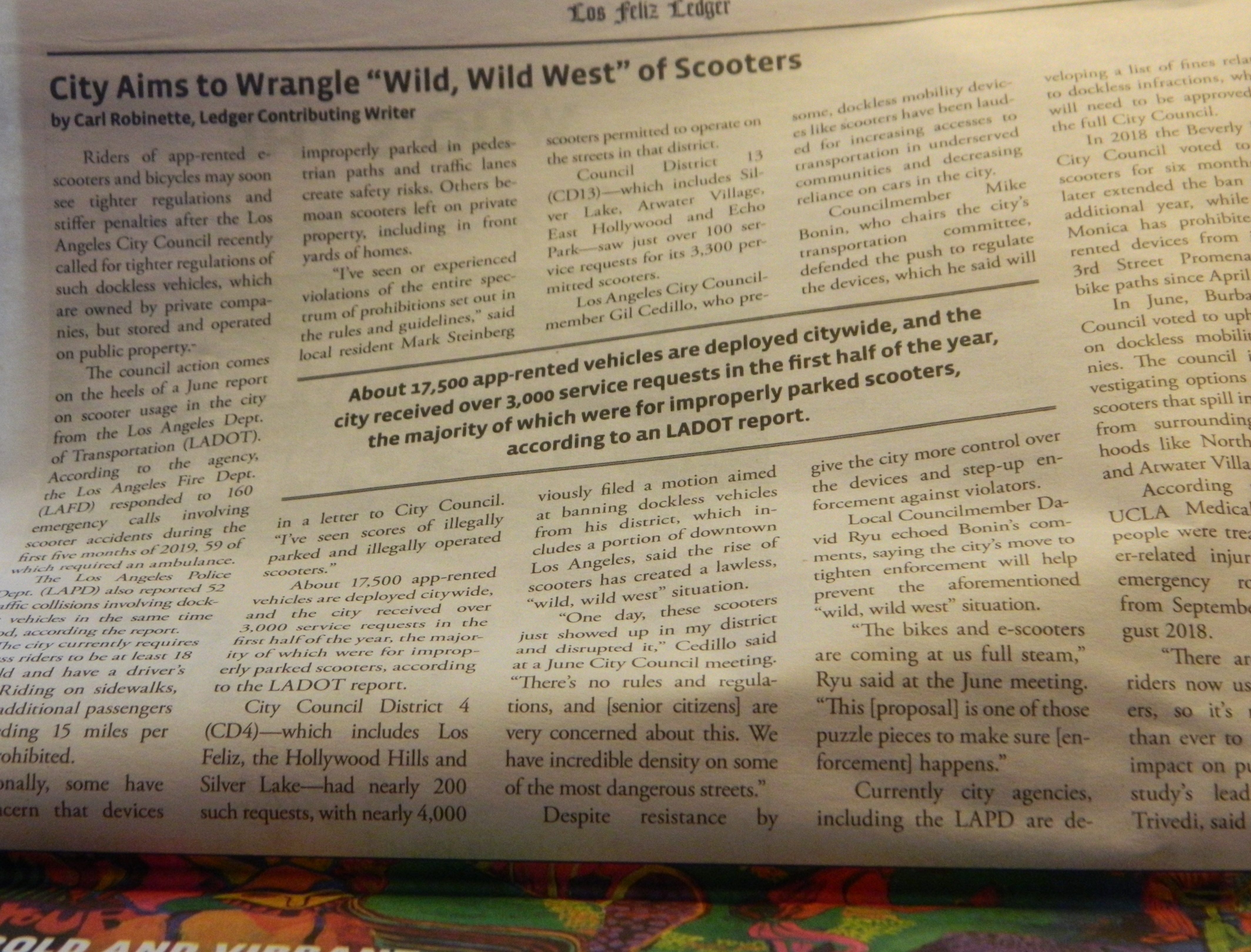 carl robinette los feliz ledger news scooters escooters